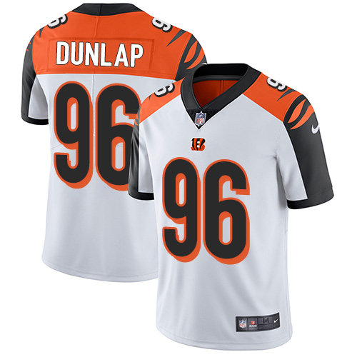 2019 men Cincinnati Bengals #96 Dunlap white Nike Vapor Untouchable Limited NFL Jersey
